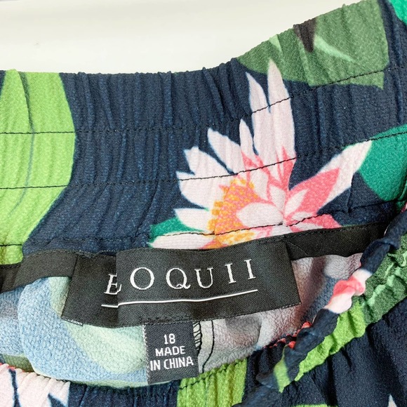 ELOQUII Printed Wide Leg Pant Floral 18 - Picture 10 of 10